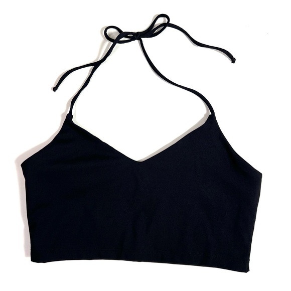 G. Label by Goop Halter Bra Top Black Size Small - Picture 3 of 9
